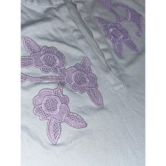 ACNE STUDIOS Embroidered Crop Tee in Ice Blue Small New Tshirt Blouse Womens - Picture 6 of 9